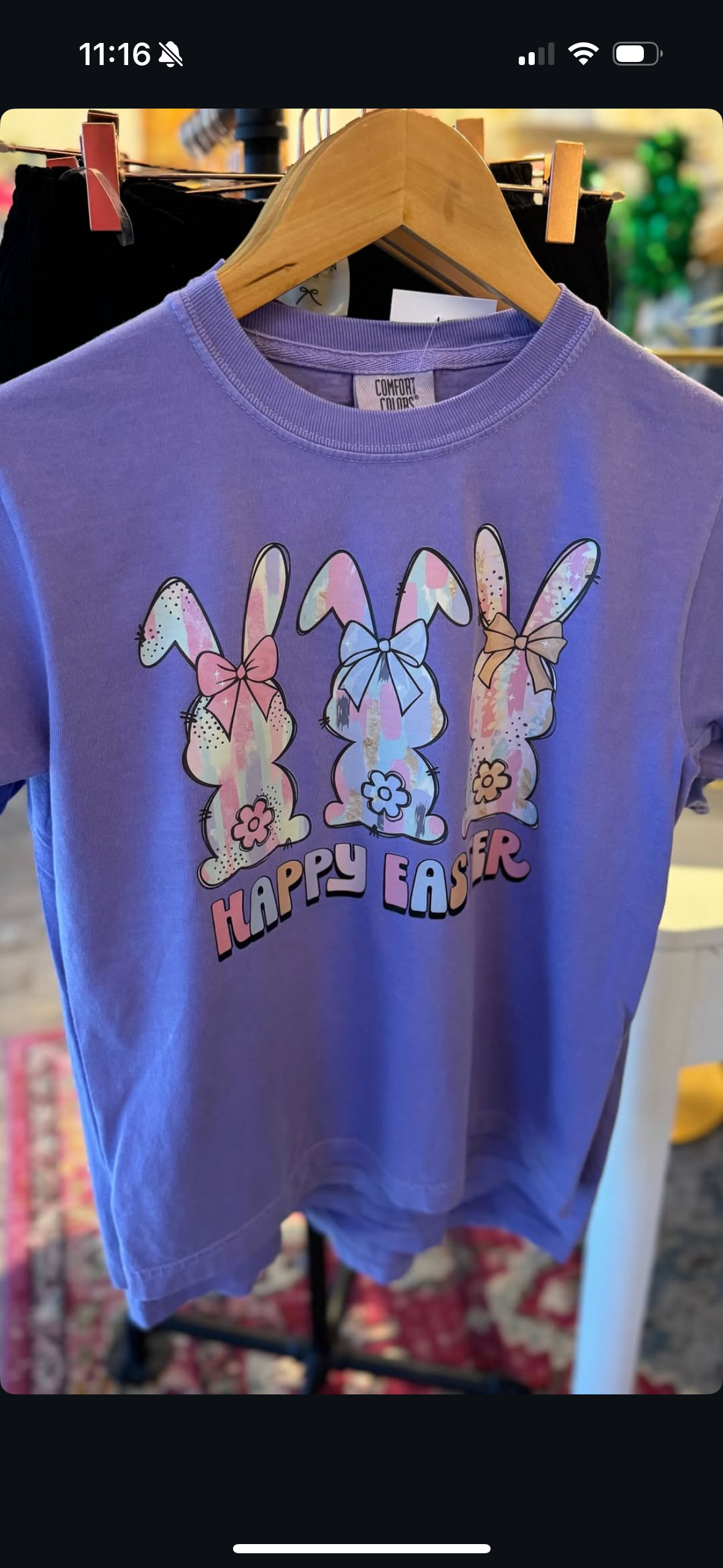 Purple Happy Easter Graphic tee