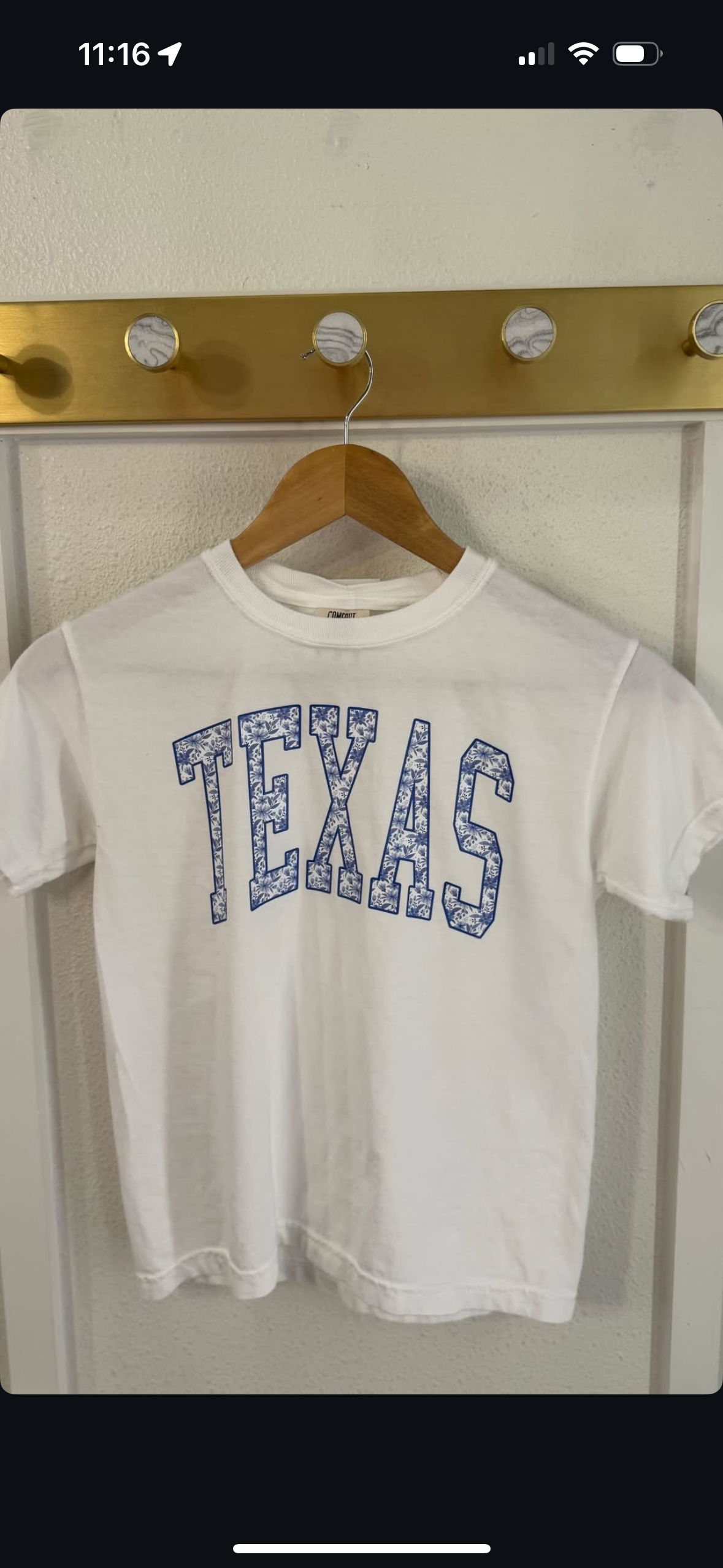 Blue Floral Texas Tee