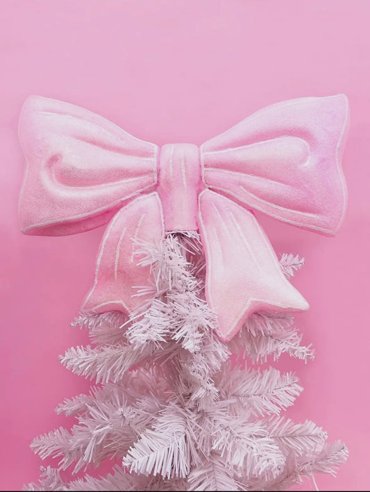 Pink Bow Tree Topper